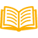 book pages icon orange