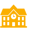 school house icon orange